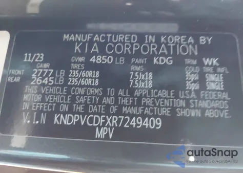 2024 Kia Sportage Ex from USA, damaged, VIN KNDPVCDFXR7249409
